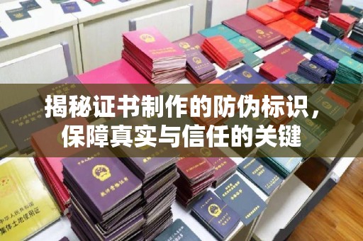 逊克揭秘证书制作的防伪标识，保障真实与信任的关键